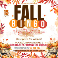 Blanc Fall Bingo Night Fundraiser โพสต์บน Instagram Template