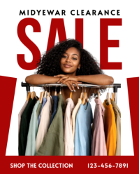 White Clearance Sale Instagram Portrait Template
