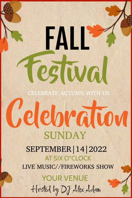 Fall Incentive Poster fall celebration poster Template | PosterMyWall