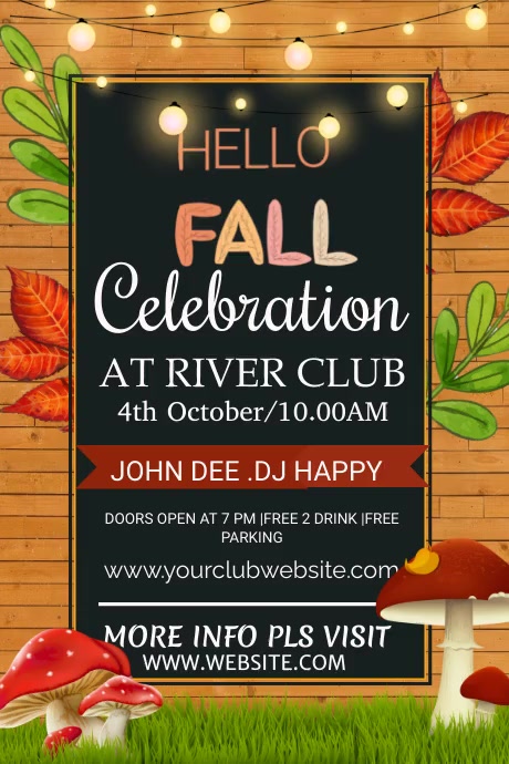 Fall Incentive Poster fall celebration poster Template | PosterMyWall