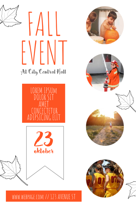 fall children s event flyer template postermywall