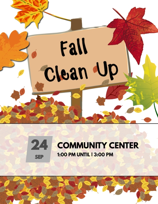 Fall Clean Up Template PosterMyWall Fall Clean Up Template PosterMyWall