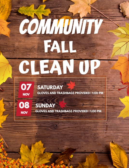 Fall Clean Up Volantino (US Letter) template