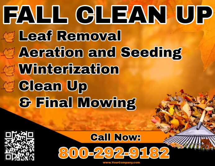 Copy of Fall Clean Up Flyer Lawn Care Business | PosterMyWall