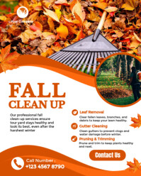 Fall Cleanup Instagram Portrait template