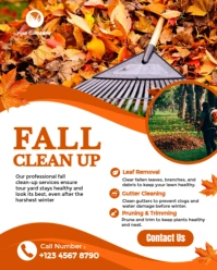 Fall Cleanup Instagram Portrait template
