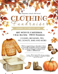 Weiß Clothing Fundraiser Volantino Template