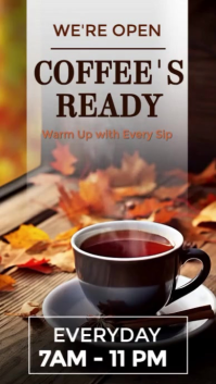 Black Coffee Shop Promotion รีลบน Instagram Template