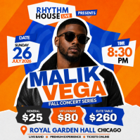 White Concert Promotion Сообщение Instagram Template