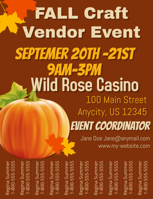 Fall Craft Vendor Event Template PosterMyWall