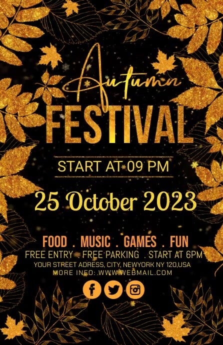 Templates Layout Fall fall Template | PosterMyWall