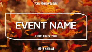 Orange Autumn Event Promotion งานแสดงผลงานแบบดิจิทัล Template