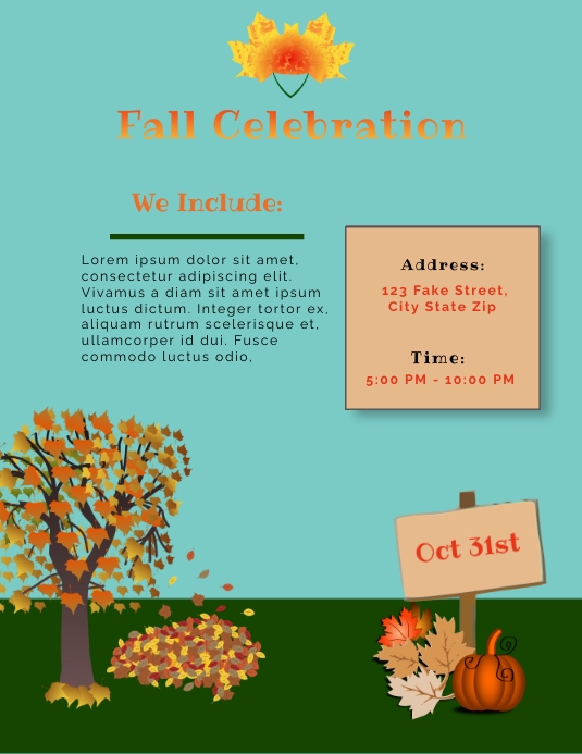 Fall Design Template Fall Template | PosterMyWall