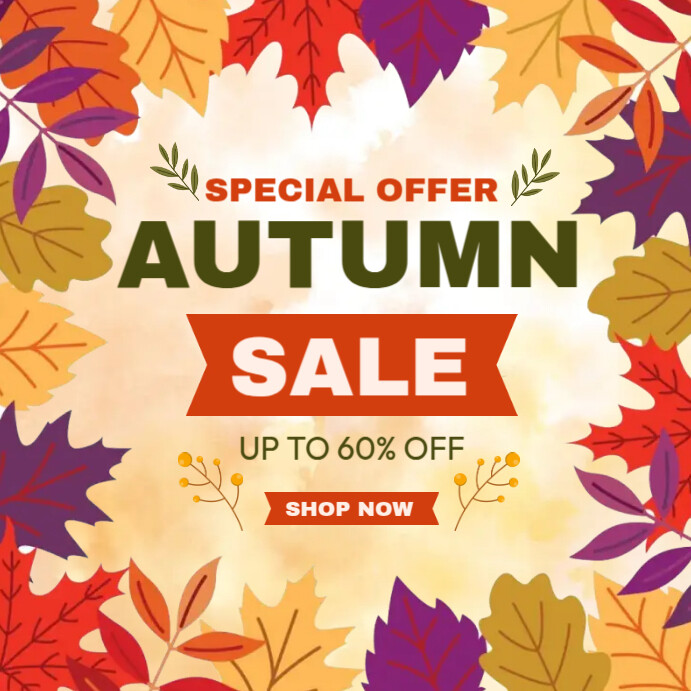 Fall Discount Template PosterMyWall