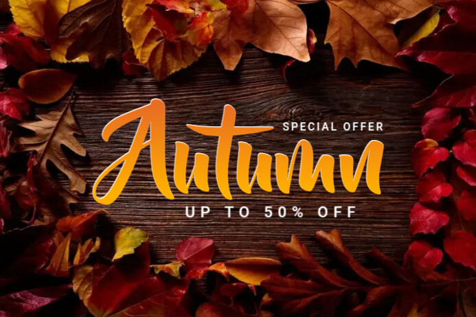 Fall Discount Signs Copy of Fall Discount Template | PosterMyWall