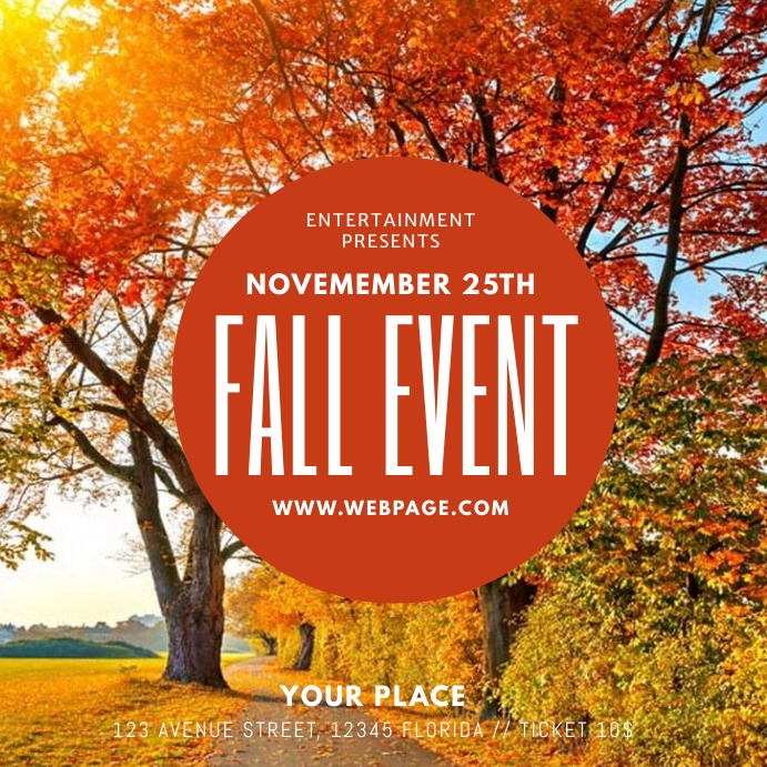Fall event Template | PosterMyWall