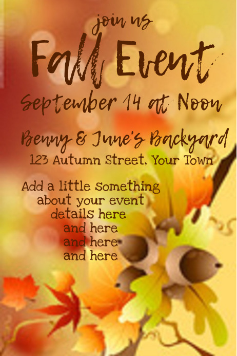 Copy of Fall Event | PosterMyWall