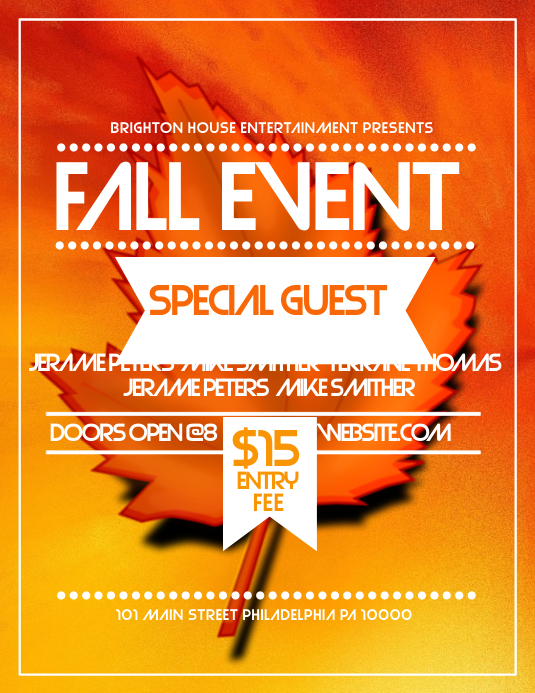 Fall Event Template | PosterMyWall