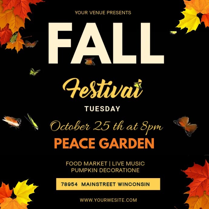 Fall event Invitations template | PosterMyWall