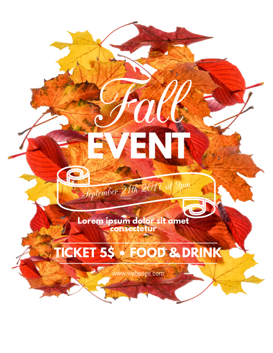 Fall Event Poster Template | PosterMyWall