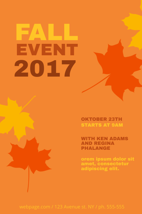 Fall Event Flyer Template | PosterMyWall