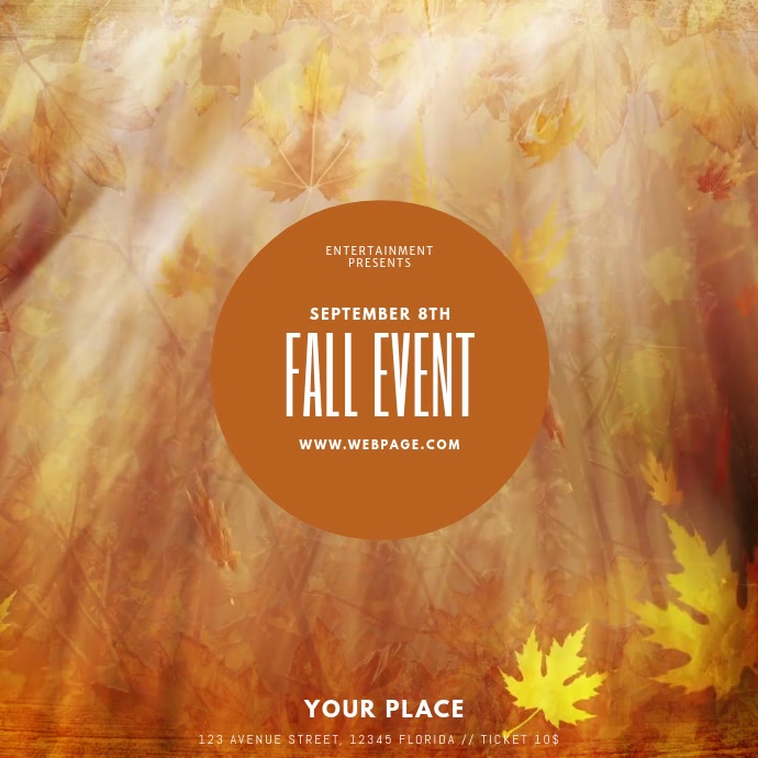 Fall event video template | PosterMyWall