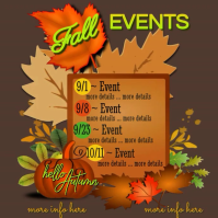 Brown Fall Events Schedule Message Instagram Template