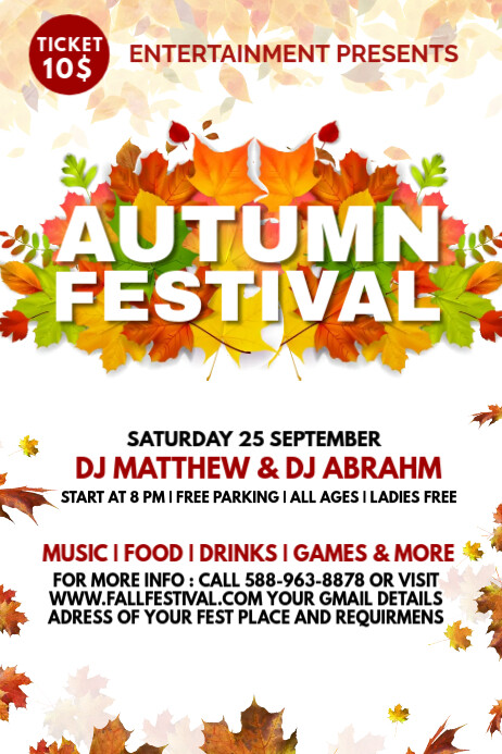 fall facebook posts, fall party invitations, Template | PosterMyWall