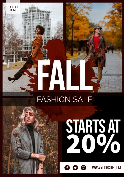 Fall Fashion Sale Ads Template | PosterMyWall