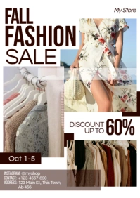 Fall Fashion Sale A4 template