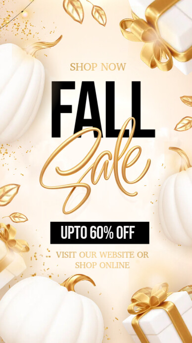 fall fest, autumn Instagram story Ekran reklamowy (9:16) template