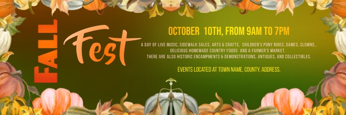 Fall Fest Header Fall Fest banner template | PosterMyWall