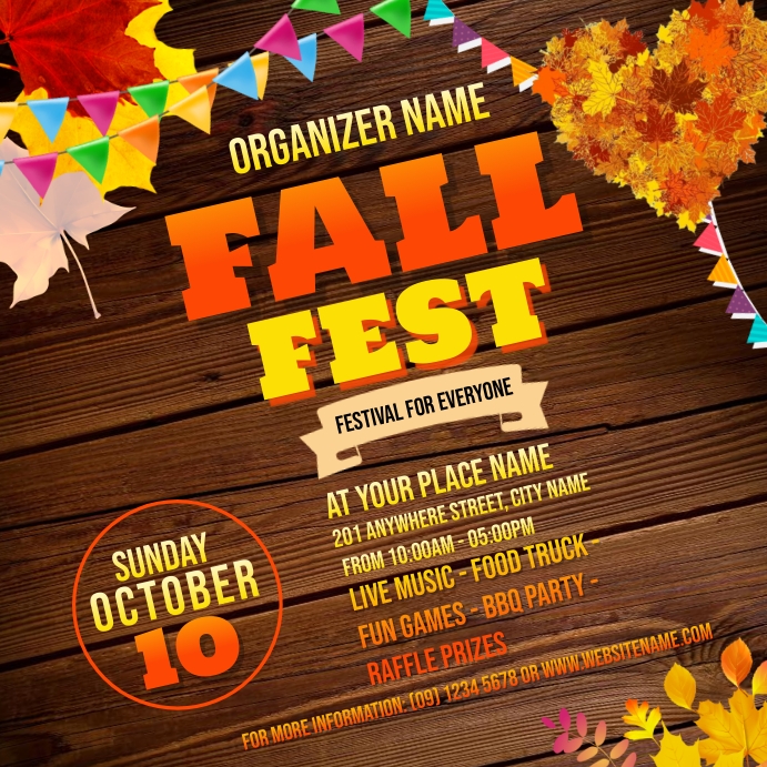 Fall Fest Header Fall fest Template | PosterMyWall