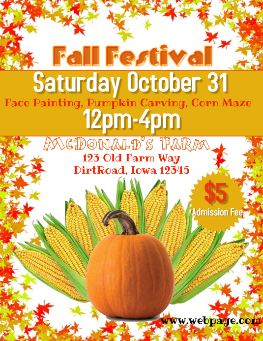 Fall Fest Header Fall Fest Template | PosterMyWall