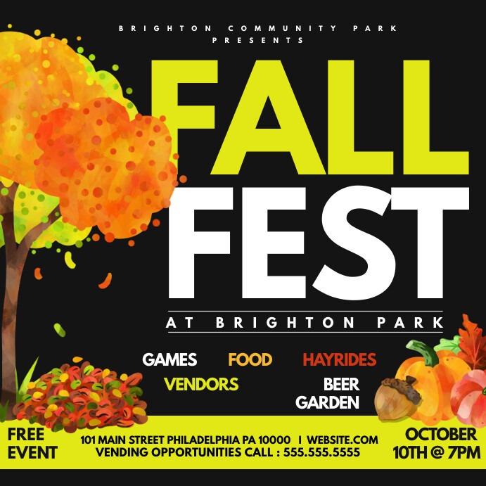 Fall Fest Header Fall Fest Template | PosterMyWall