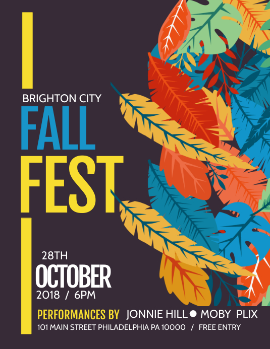 Fall Fest Header Fall fest Template | PosterMyWall