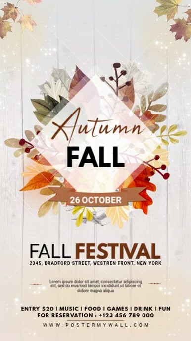Fall Fest Header Fall Fest Template | PosterMyWall
