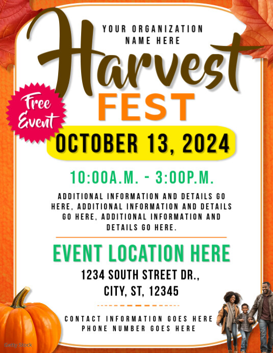 Fall Fest Header Fall Fest Template | PosterMyWall