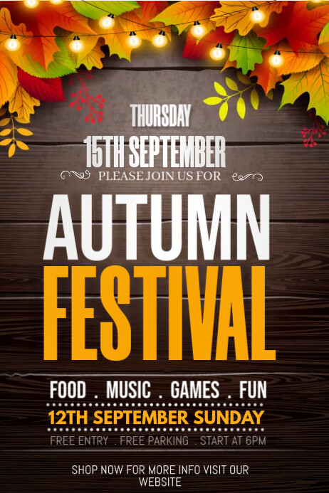 Fall Fest Header fall fest Template | PosterMyWall