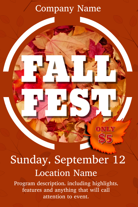 Fall FEST Template | PosterMyWall