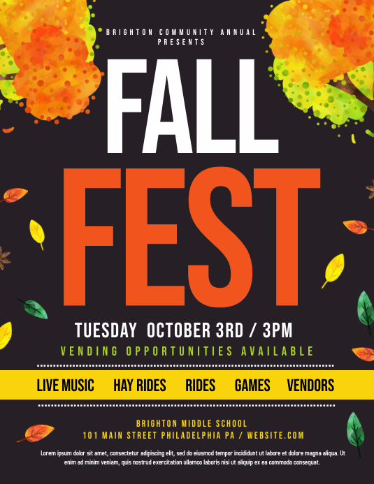Fall Fest Header Fall Fest Template | PosterMyWall