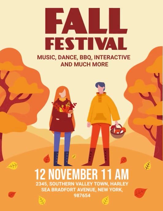Fall fest Flyer Template PosterMyWall