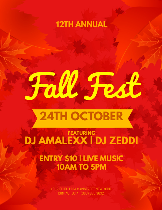 Fall Fest Header Fall Fest Flyer Template | PosterMyWall