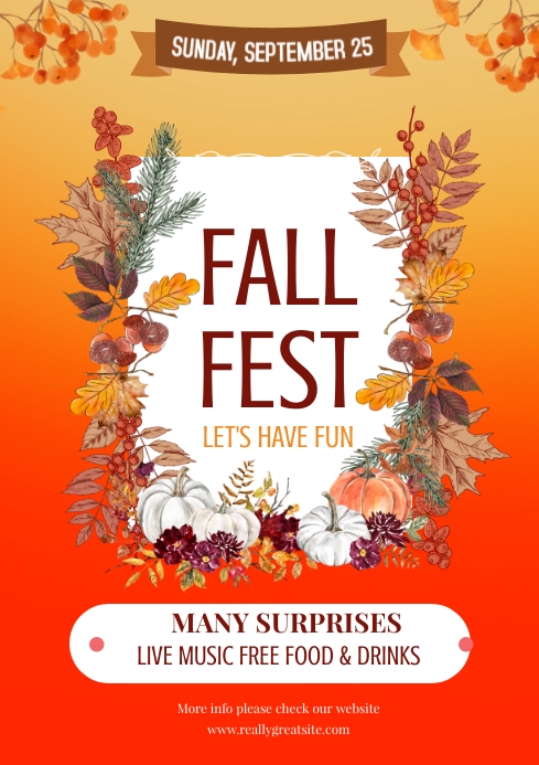Fall Fest Pattern Plantilla de fall fest template | PosterMyWall