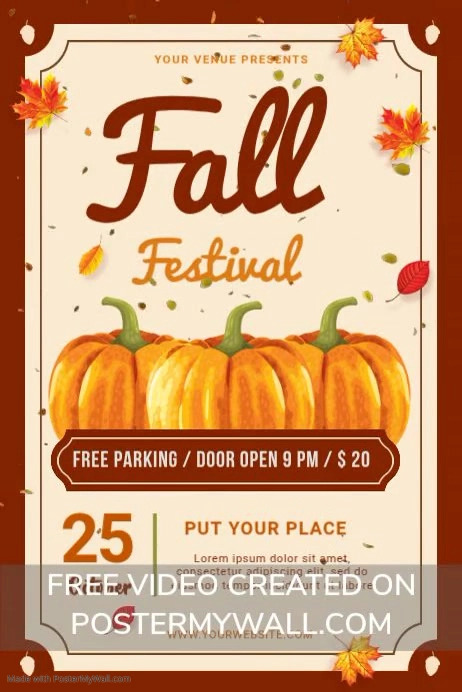 fall festival, festival event Template | PosterMyWall