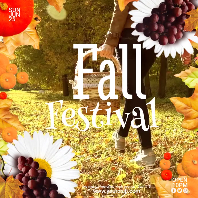 Fun Fall Ad Fall festival ad design flyer Template | PosterMyWall