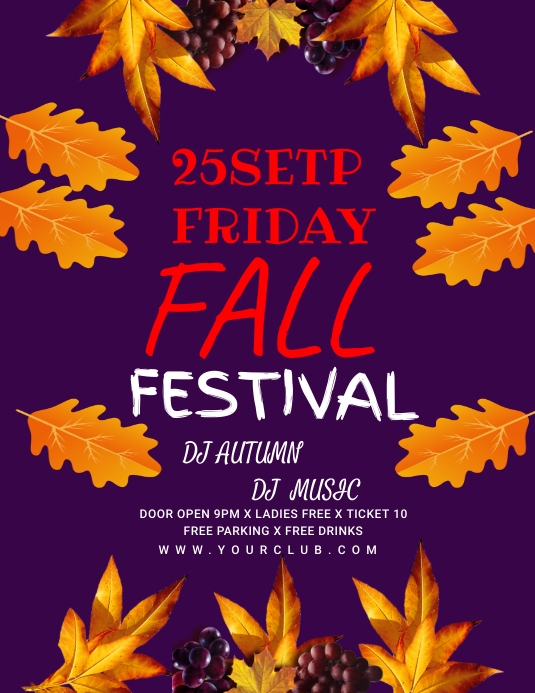 Fun Fall Ad Fall festival ad design flyer Template | PosterMyWall