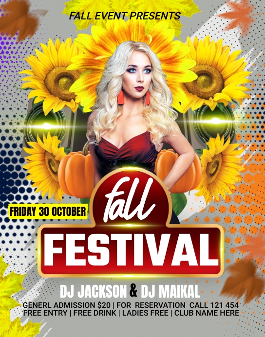 Festive Advertisement fall festival ad design template | PosterMyWall