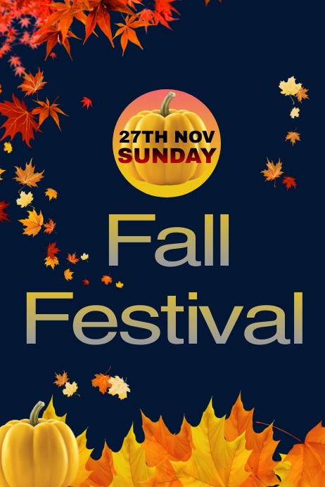 Fun Fall Ad fall festival ad design Template | PosterMyWall