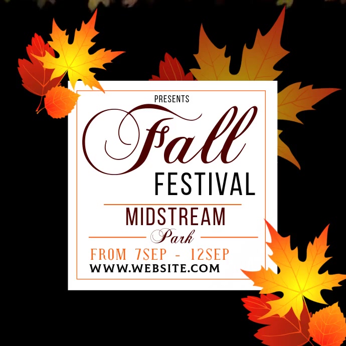 Fall Text Ad Copy of FALL FESTIVAL ad social media TEMPLATE | PosterMyWall